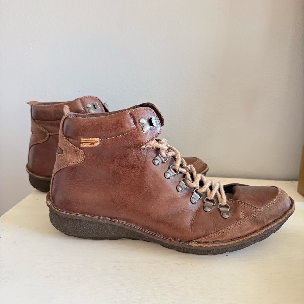 Men's Brown Leather Lace-Up Ankle Boots